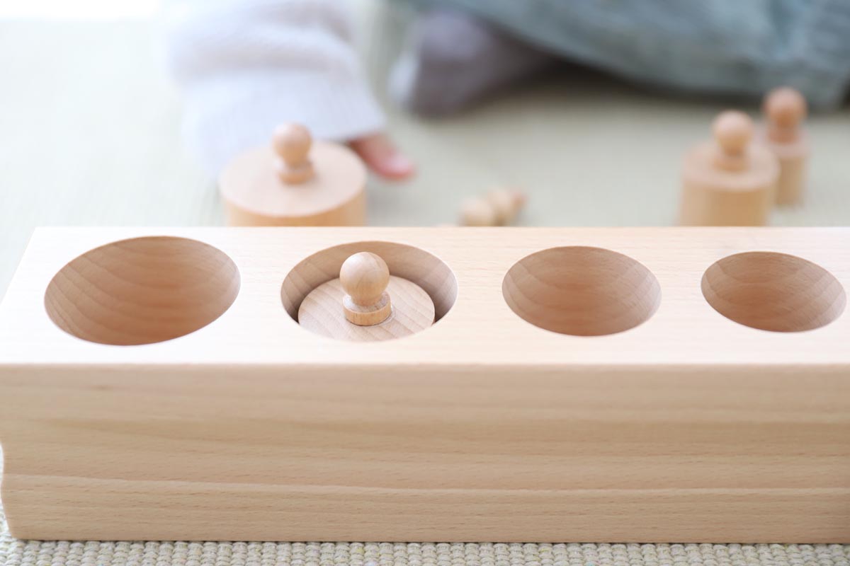 Cilindros Montessori Madera - Juguete Educativo Niños 2+ Años - Coordinación Mano-Ojo