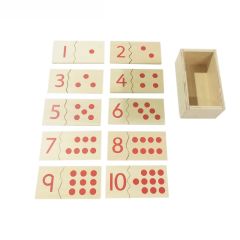 Set 10 puzles de madera números - Montessori