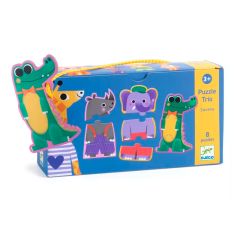 Set 8 puzles Trío Animales Sabana 24 piezas - Djeco