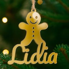 Bola para árbol de Navidad personalizada - Muñeco jengibre