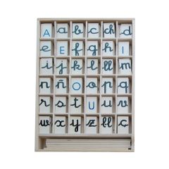 Alfabeto Montessori de madera mayúsculas y minúsculas enlazadas (180) - Xangó