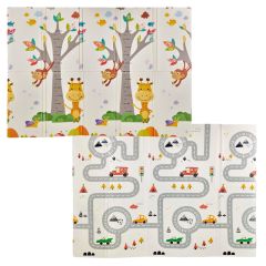 Alfombra de espuma plegable y reversible Fancy Jirafa y Carretera 2 x 1,8 metros - MS