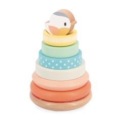 Apilable balancín de madera nido con pajarito - Janod