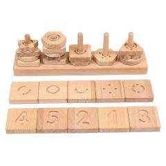 Formas de madera sensoriales táctiles (40) - Andreu Toys