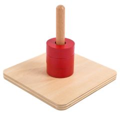 Apilable guía vertical 3 cilindros de madera - Montessori