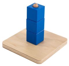 Apilable guía vertical 3 cubos de madera - Montessori