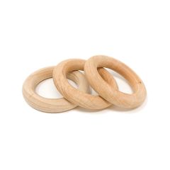 Aros pequeños de madera natural (3) - Grapat