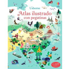 Atlas ilustrado con pegatinas - Usborne