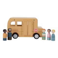 Autobús escolar de madera con 5 muñecos - Little Dutch