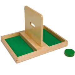 Bandeja de permanencia de madera con disco - Montessori
