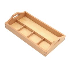 Bandeja de madera para clasificar 5 compartimentos 26 cm - Montessori