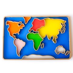 Bandeja sensorial rellenable Mapa del mundo - Sumando Momentos
