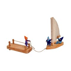 Barca con muelle de madera - Magic Wood