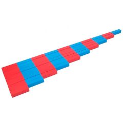 Barras rojas y azules Premium madera de haya - Montessori