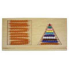 Base de madera para escaleras de perlas y barras de perlas - Montessori