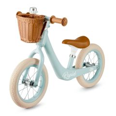 Bicicleta de equilibrio sin pedales Rapid 2 azul pastel con cesta - Kinderkraft