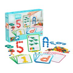 Set de 600 bloques de construcción y 80 actividades Learn to build ABC & 123 - Plus-Plus