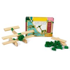Bloques de construcción de madera (10) y conectores (56) compatibles con KAPLA - Join Clips