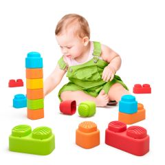 Bloques de construcción sensoriales texturizados (24) - Soft BiBi