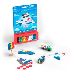 Set de 125 bloques de construcción y 12 actividades 2D y 3D Transportes - Plus-Plus