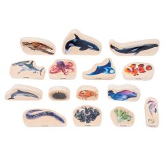 Bloques de madera Animales marinos (15) - TickiT