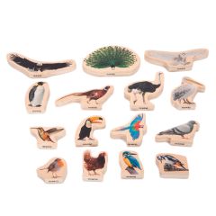 Bloques de madera Pájaros (15) - TickiT