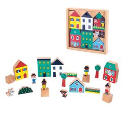Bloques de madera Ciudad Cross Roads (36) - Janod