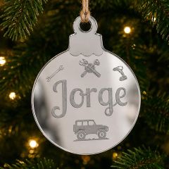 Bola para árbol de Navidad personalizada grabada - Mecánico
