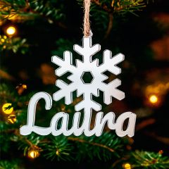 Bola para árbol de Navidad personalizada - Copo de nieve