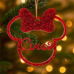 Bola para árbol de Navidad personalizada - Minnie Mouse