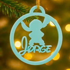 Bola para árbol de Navidad personalizada - Stitch