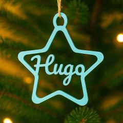 Bola para árbol de Navidad personalizada - Estrella