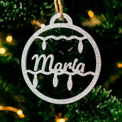 Bola para árbol de Navidad personalizada - Guirnalda de luces