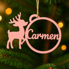 Bola para árbol de Navidad personalizada - Reno