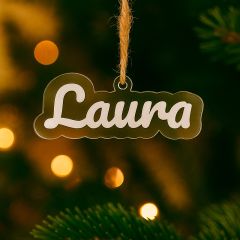 Bola para árbol de Navidad personalizada grabada - Nombre