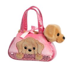 Bolso rosa con peluche perro Labrador - Fancy Pals