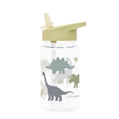 Botella con pajita Dinosaurios 450 ml - A Little Lovely Company