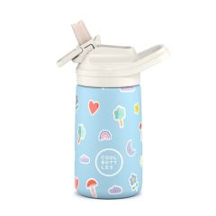 Botella térmica de acero inoxidable pajita bebé Rainbow Clouds 350 ml - Cool Bottles