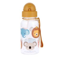 Botella de tritán con pajita Animal Friends 500 ml - Tutete