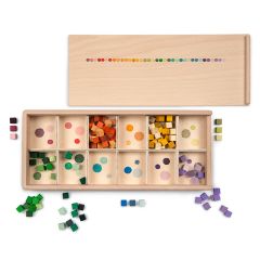 Caja de clasificación cubos colores Mis&Match (400) - Grapat