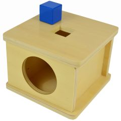 Caja de permanencia de madera con cuadrado - Montessori