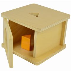 Caja de permanencia de madera con triángulo - Montessori