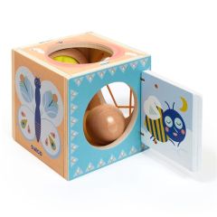Caja escondite de madera con bola Baby Box - Djeco