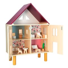 Casa de muñecas de madera con muebles Twist - Janod