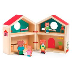 Casa de madera con muñecos ositos - Djeco