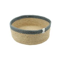 Cesta de yute para almacenar y clasificar con filo gris 21 cm - ReSpiin