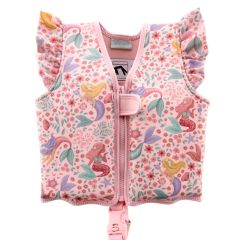 Chaleco flotador rosa sirenas 15-19 kg - Little Dutch