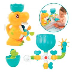 Circuito de agua y dinosaurio con molinillo para bañera - Ludi
