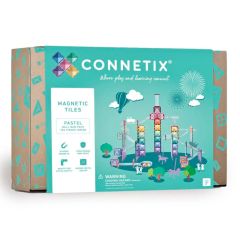Circuito de bolas Construcción magnética Pastel Ball Run Pack 106 piezas - Connetix