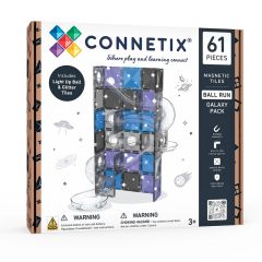 Circuito de bolas con luz Construcción magnética Ball Run Galaxy Pack 61 piezas - Connetix